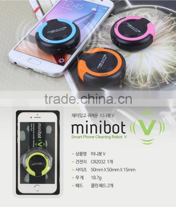 New Arrival Creative Mobile Phone Screen Cleaner, Mini Robot Dust Cleaning Machine For Smartphone LCD Screen