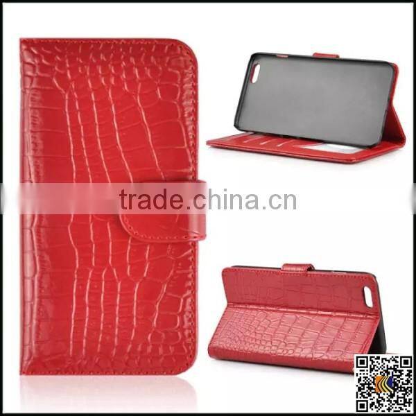 For iPhone 6 Leather Wallet Case, crocodile pattern Case for iPhone 6 Plus
