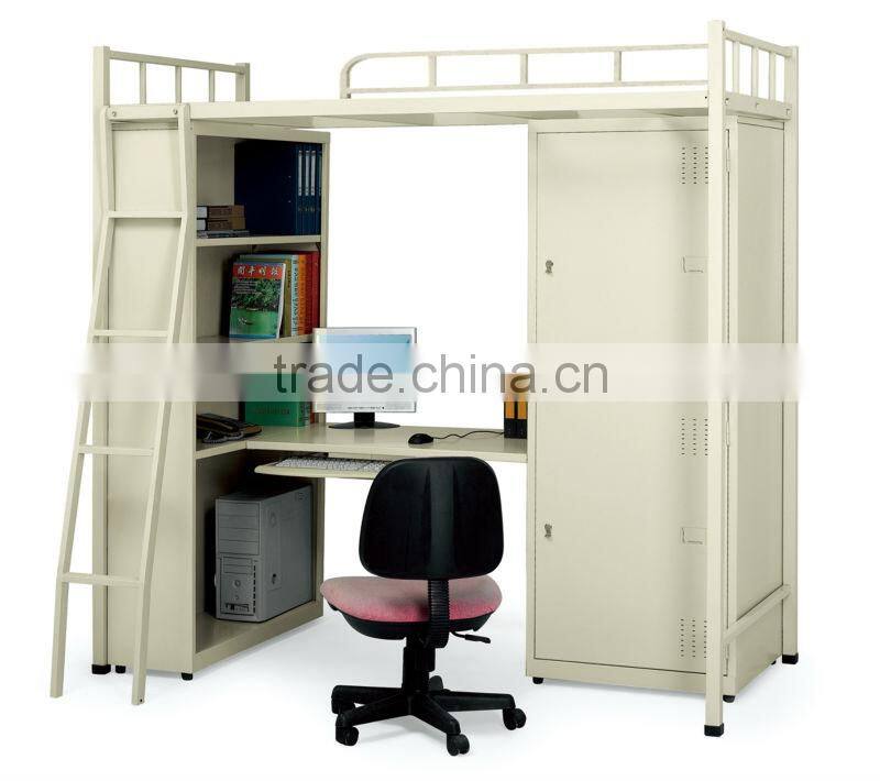 High quality cheap adult metal bunk beds of bedroom furniture with cabinet