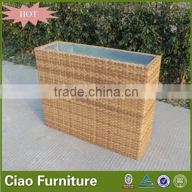 hotel used outdoor plastic rattan flower plant pot