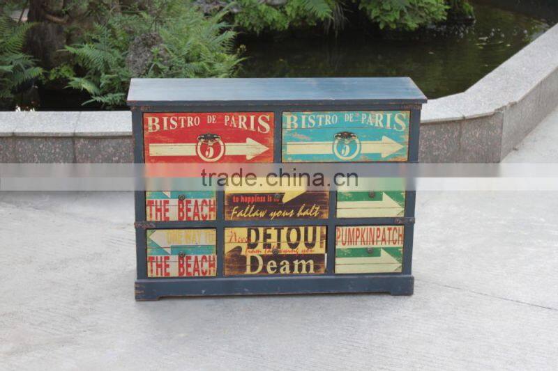 blue color wooden shoes Cabinet