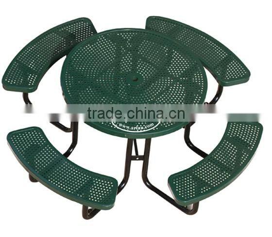 (TB15) Arlau Outdoor Picnic Table, Outdoor Tables and Chairs, Steel Camping Table