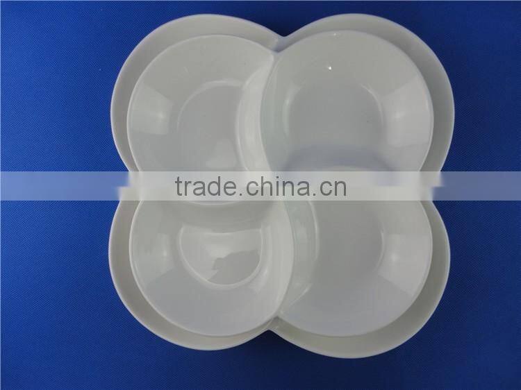 4 compartment fruit plates porcelain material