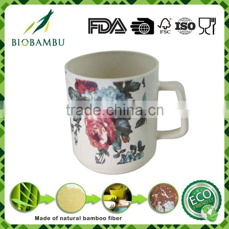 Natural Decal design Pro-environment Bamboo Fiber Tea Cup