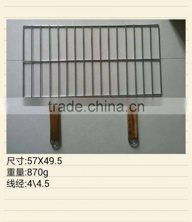 double handle stainless steel barbecue bbq grill wire mesh net