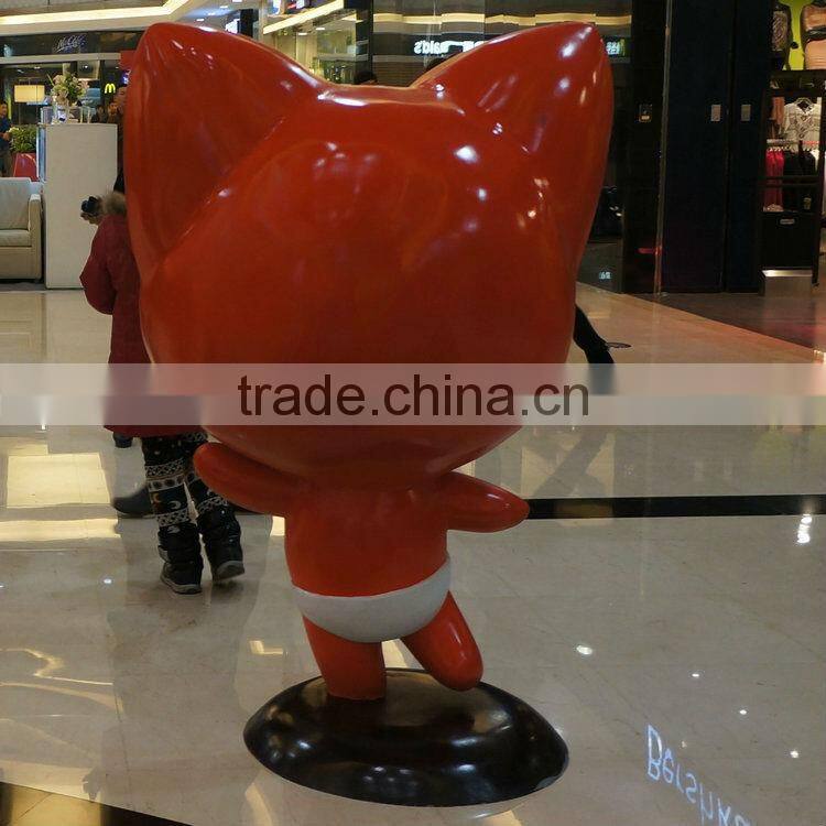 Fiberglass cat mascot