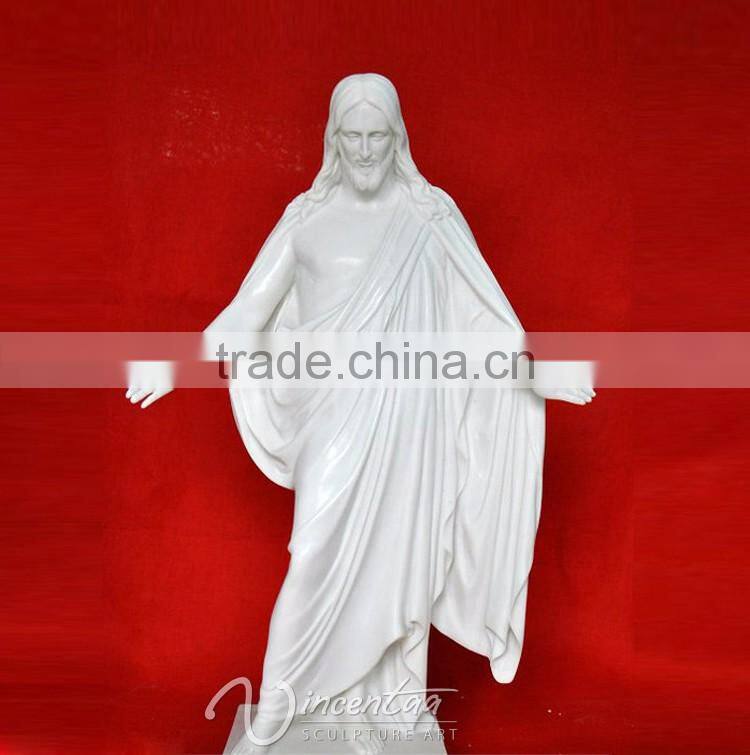famous christian sculpture white marble meditating jesus statue