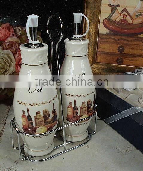 ceramic olive bottle