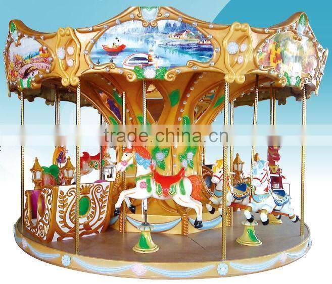 Newest design amusment rides equipment funny carousel