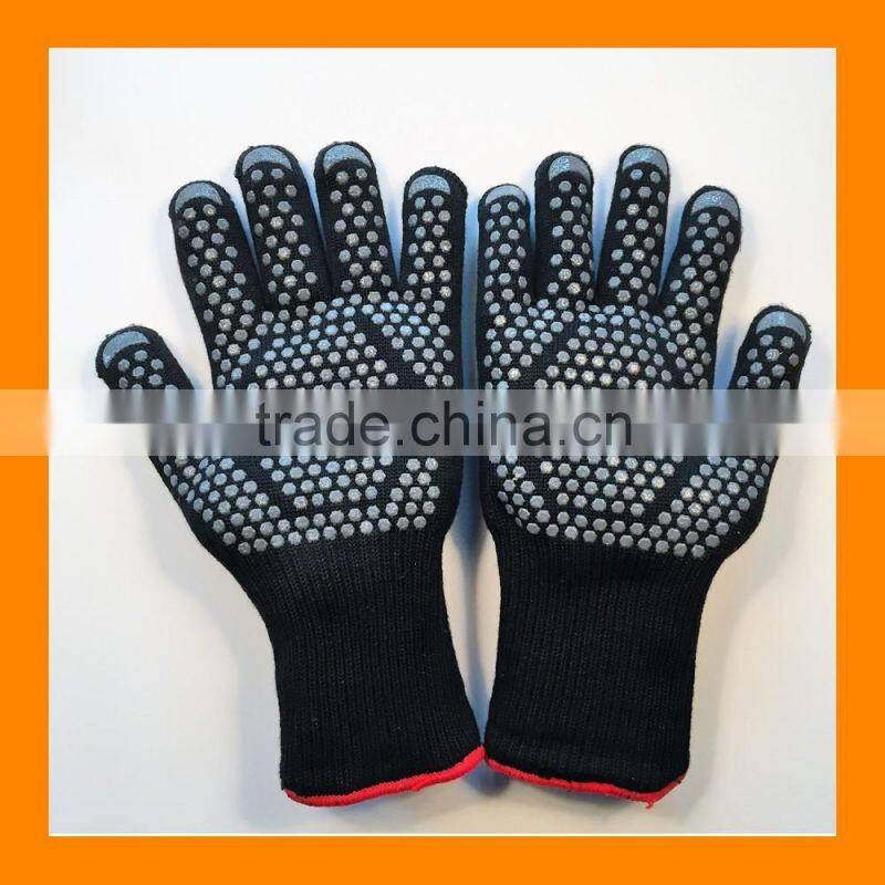 Extremely Flame and Heat Resistant Barbecue Mitts with Silicone for Grill,Smoker,Pit,Fireplace,Camping,Kitchen BBQ Ove Glove