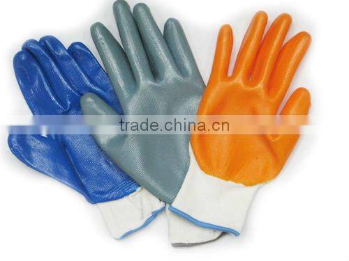 Turkey Grey Smooth Nitrile Palm Coating Industry Gloves