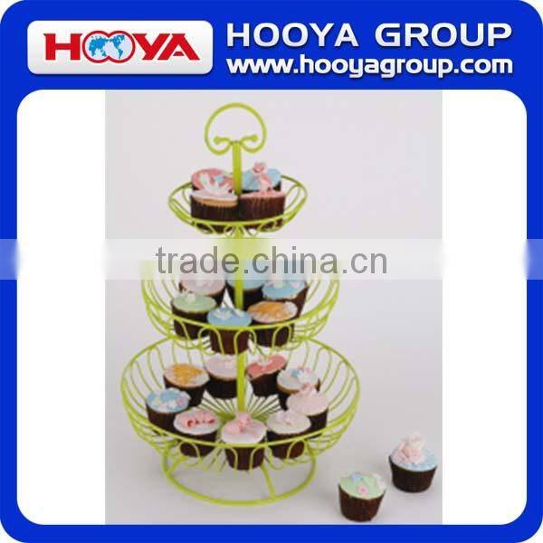 3 tier iron wire fruit basket cupcake stands