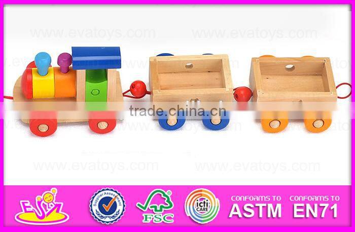 OEM welcome baby early learning toys wooden toy train,High quanlity children wooden toys train wholesale W05C024