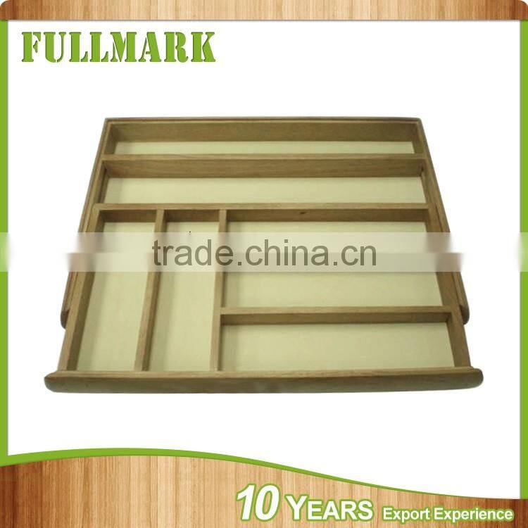 Most popular non-fading competitive price wooden kitchen cutlery tray