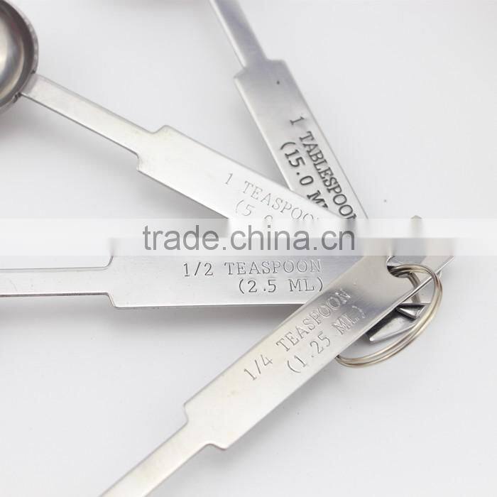 Stainless Steel Stainless Steel Set of 4 Measuring Spoons for Measuring Dry And Liquid Ingredients