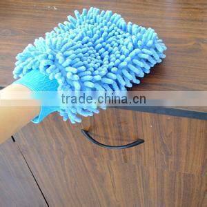Customized Microfiber Wash Mitt , Chenille Mitt, Microfiber Car Wash Mitt