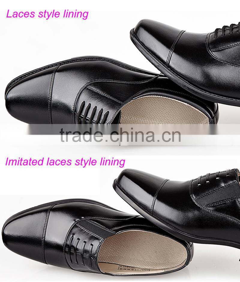 Black Rubber Outsole Business Dress Men Shoes