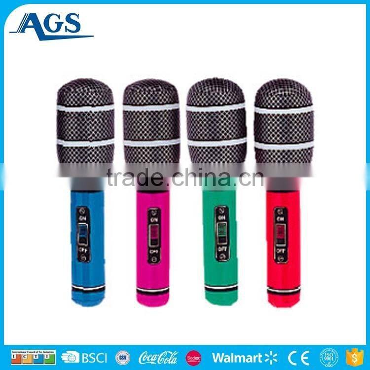 Wholesale kid multi-color customize inflatable microphone toy