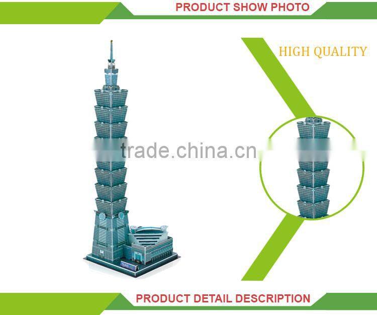 Wholesale diy paper famous buildings game 3d childrens puzzle