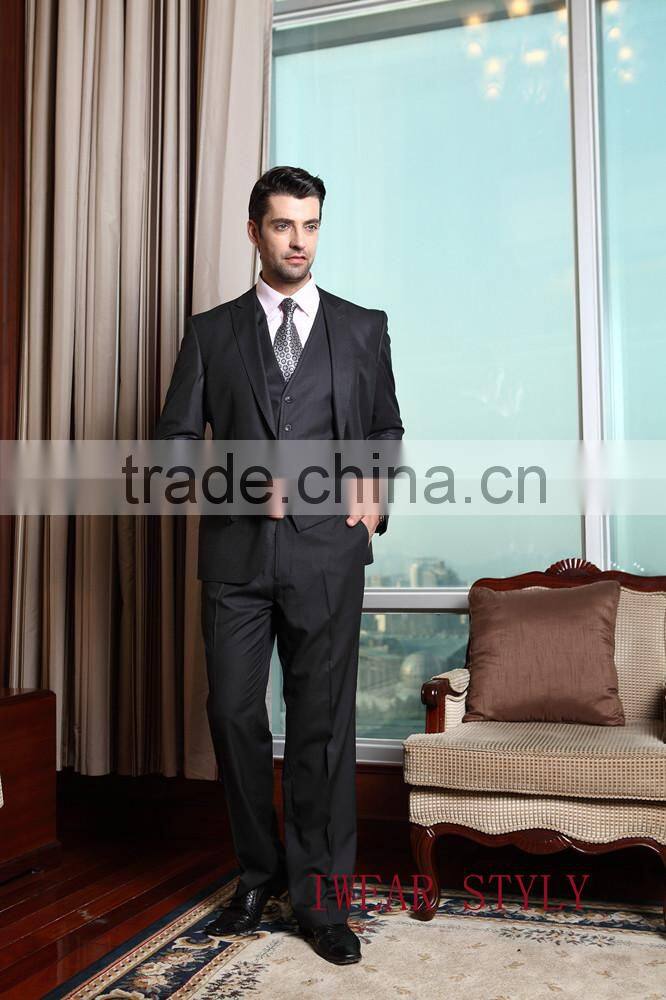 Stripe notch lapel 3pcs business suits for man/ suit men