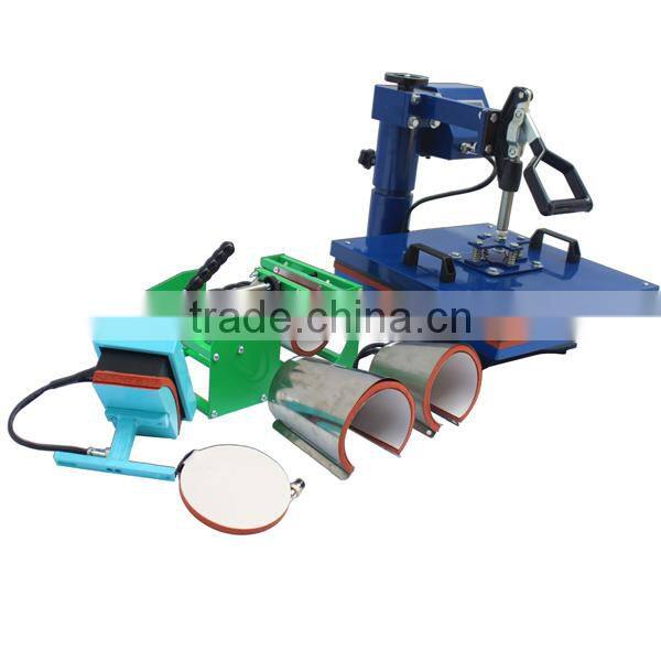 CE Approval 9 in 1 combo heat press machine for t-shirts, mugs, caps and plates