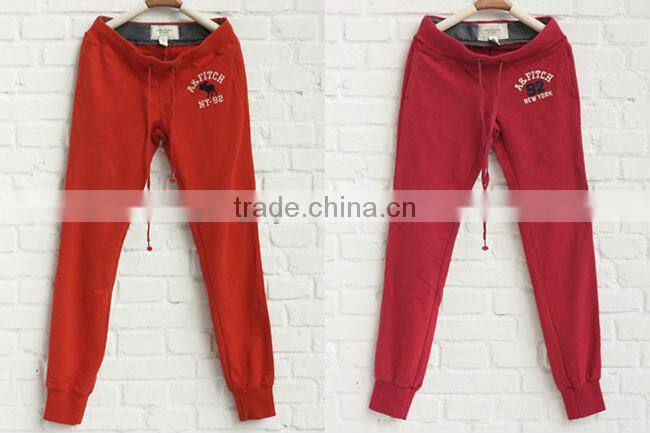high fashion girls pants cheap casual cotton pants