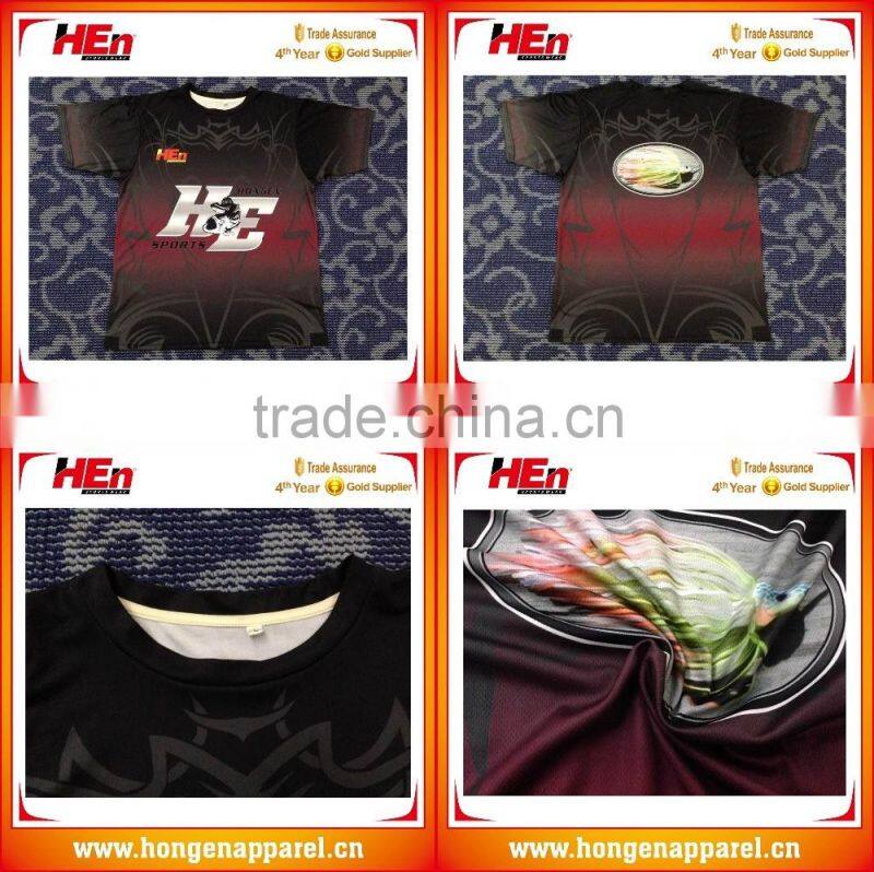 HongEn Apparel Pro Fishing Jerseys sublimation fishing wear full custom fishing jersey
