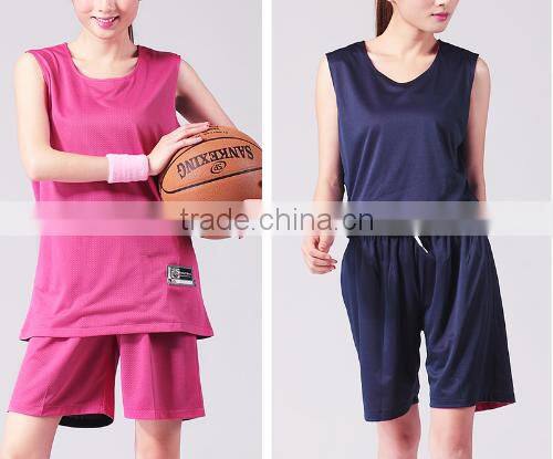 2016 Women Double-sided Sportwear Quick Dry Basketball Jersey Set
