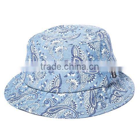 Blue custom blank colorful school bucket hat