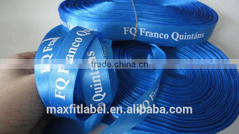 2017 custom printed logo /brand name grosgrain ribbon