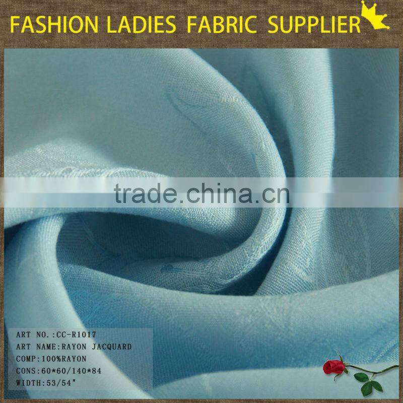 hot sales 100% pure rayon dobby fabric for suit and pants solid jacquard fabric jacquard rayon fabric