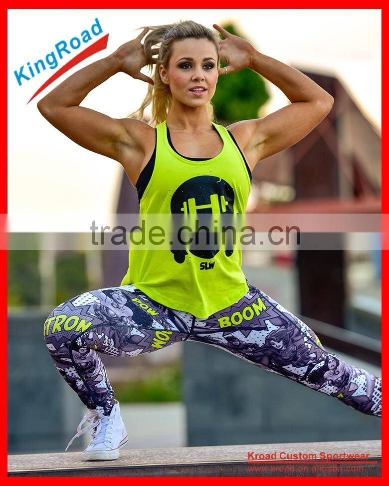 2016 best selling Lady's sublimation custom compression tights