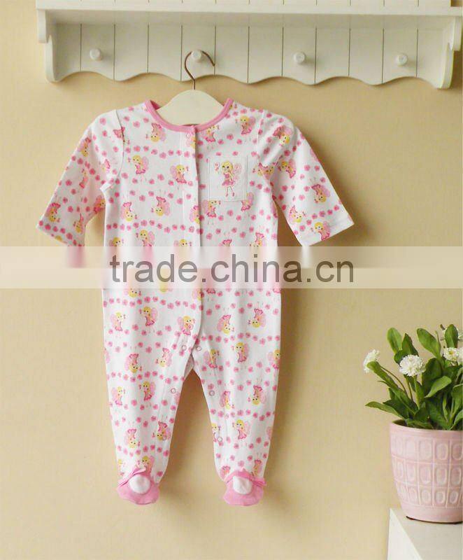 mom and bab 2012 summer baby clothes 100% cotton embroider romper with feet