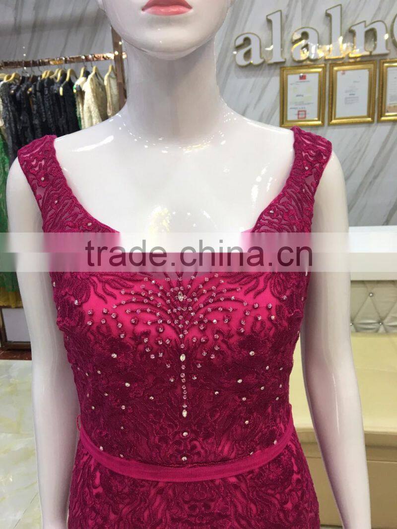 new fashion manufacturer direct make party evening bead lace dress