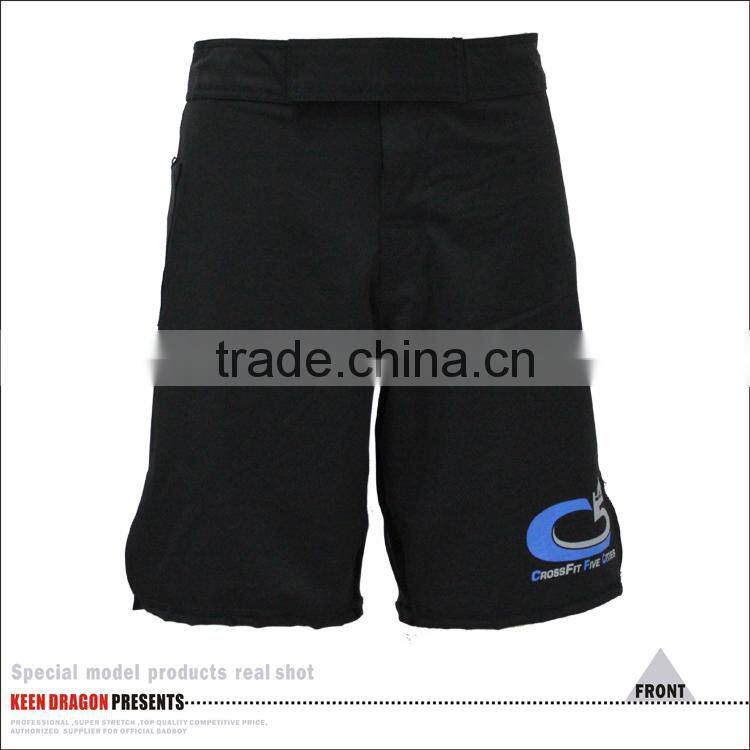 Men's fashion short 4-way stretch black crossfit shorts