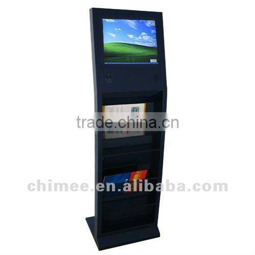 17inch lcd black kiosk computer all in one stand type