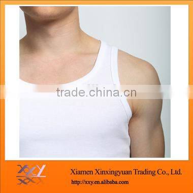 2015 Blank Fashion Stringer Tank Tops Pure White For Men