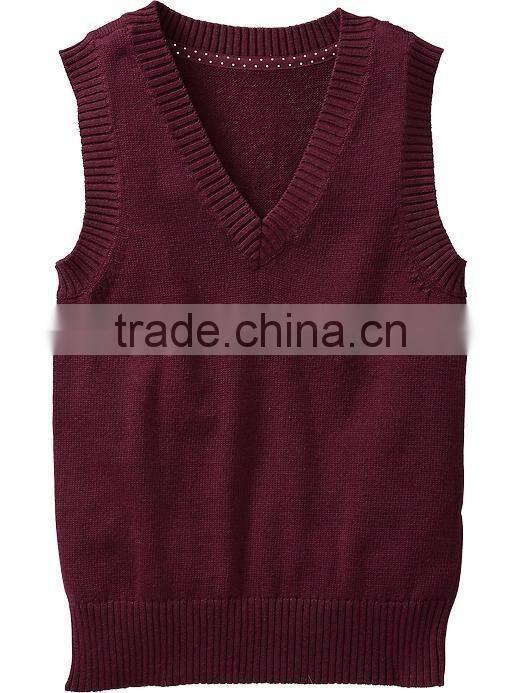 Child sweater as school v-neck uniform pullover sweater