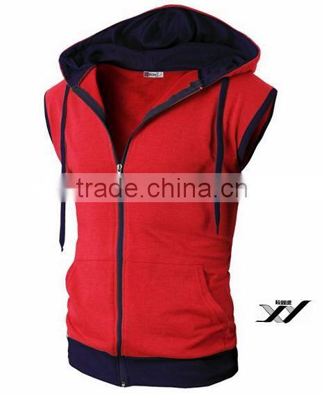 Men simple custom Hoodies sleeveness