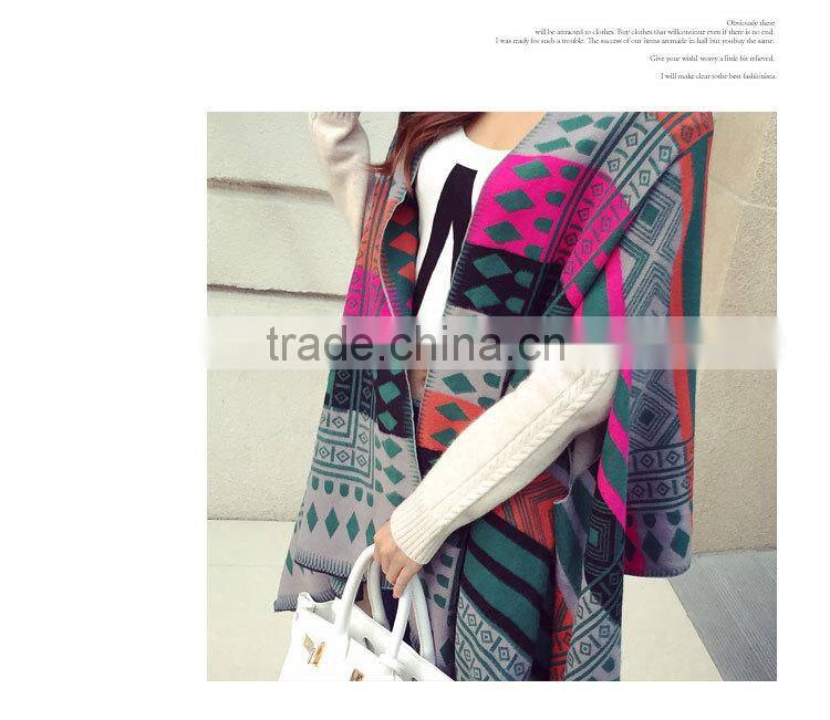 2017 Fashion Winter Scarf Women Shawl Brand Luxury Printed Cashmere Female Thicken