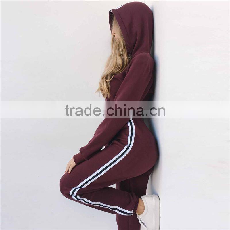 Latest Fashion Clothing Streetwear Sportswear Plain Hoodies Long Pants 2 Piece Set Tracksuit