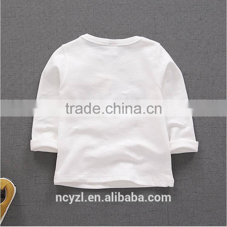 children long sleeve t shirt and blank printing boys t shirt tee