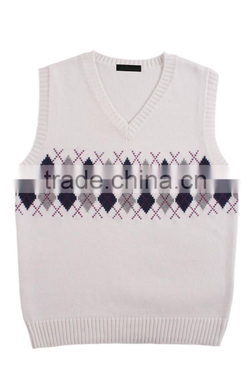 Diamond Pattern Sweater Knitting For Men