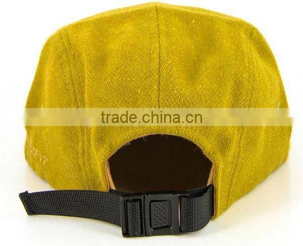 Woolen fabric no logo plain 5 panel hat sewing pattern