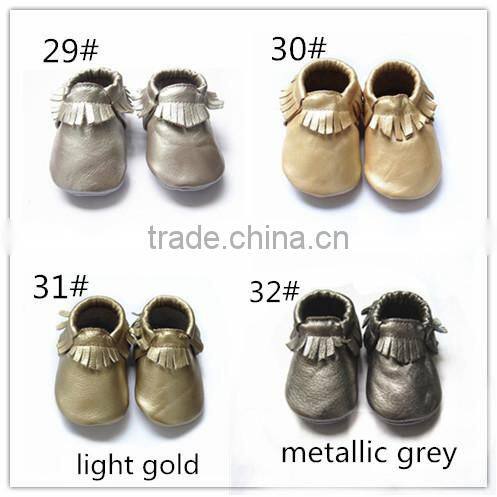 2016 panton colors genuine leather baby moccasins