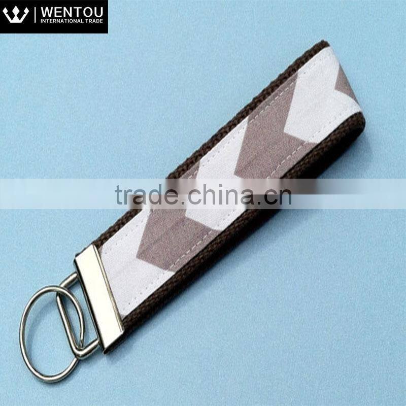 Personalized Monogram Chevron Key Fob