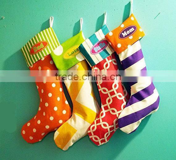 New arrivel colorful modern Family Christmas Stocking