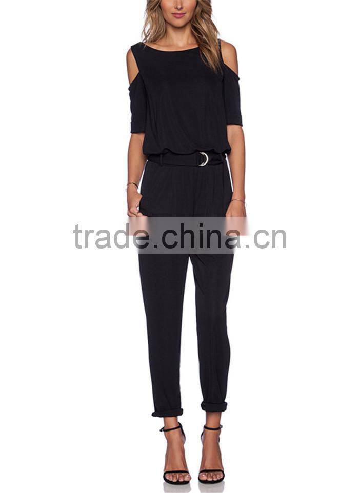latest fashionable hot sale black dance adult jumpsuit