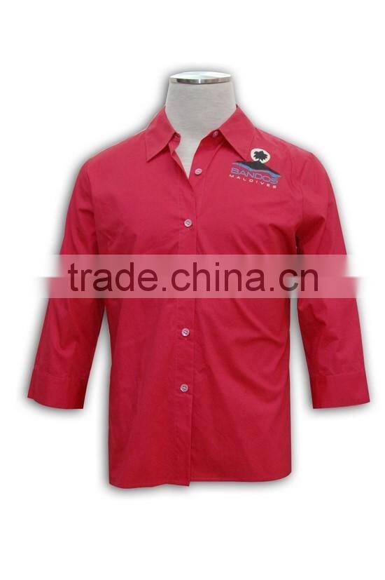 Woman Middle Blouses Tatting Decent Shirt workwear breathful women uniform shirt