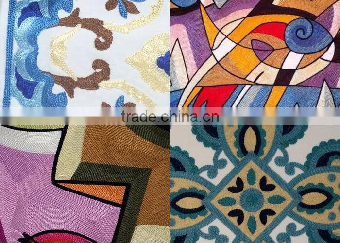 Latest Design Flower Chikan Embroidered Cushion Covers